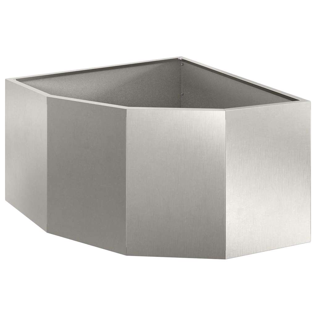 Vaso d'angolo Argento 60 x 60 x 35 cm Acciaio inox