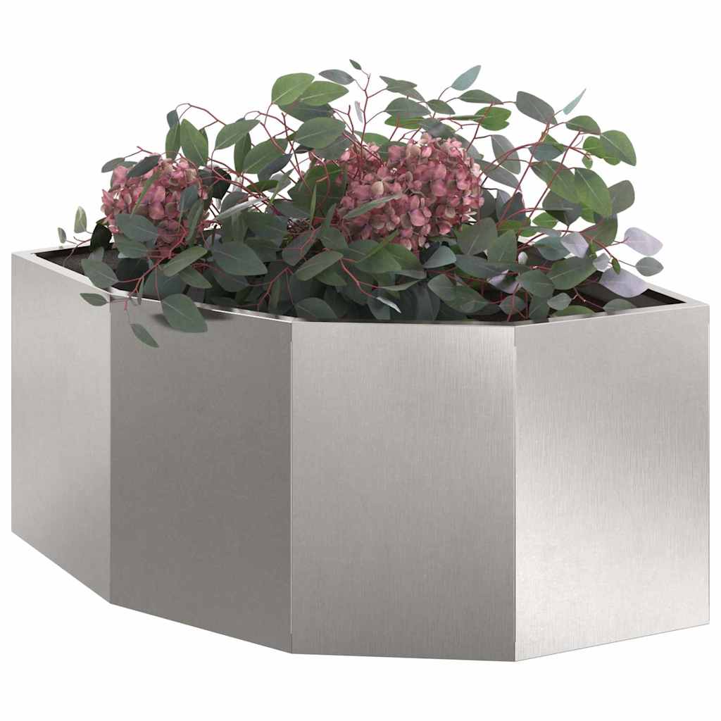Vaso d'angolo Argento 60 x 60 x 35 cm Acciaio inox