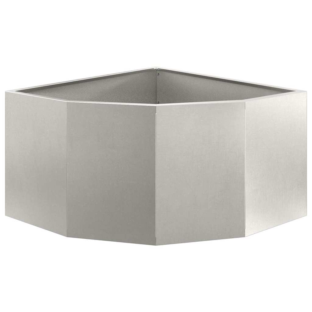 Vaso d'angolo Argento 60 x 60 x 35 cm Acciaio inox