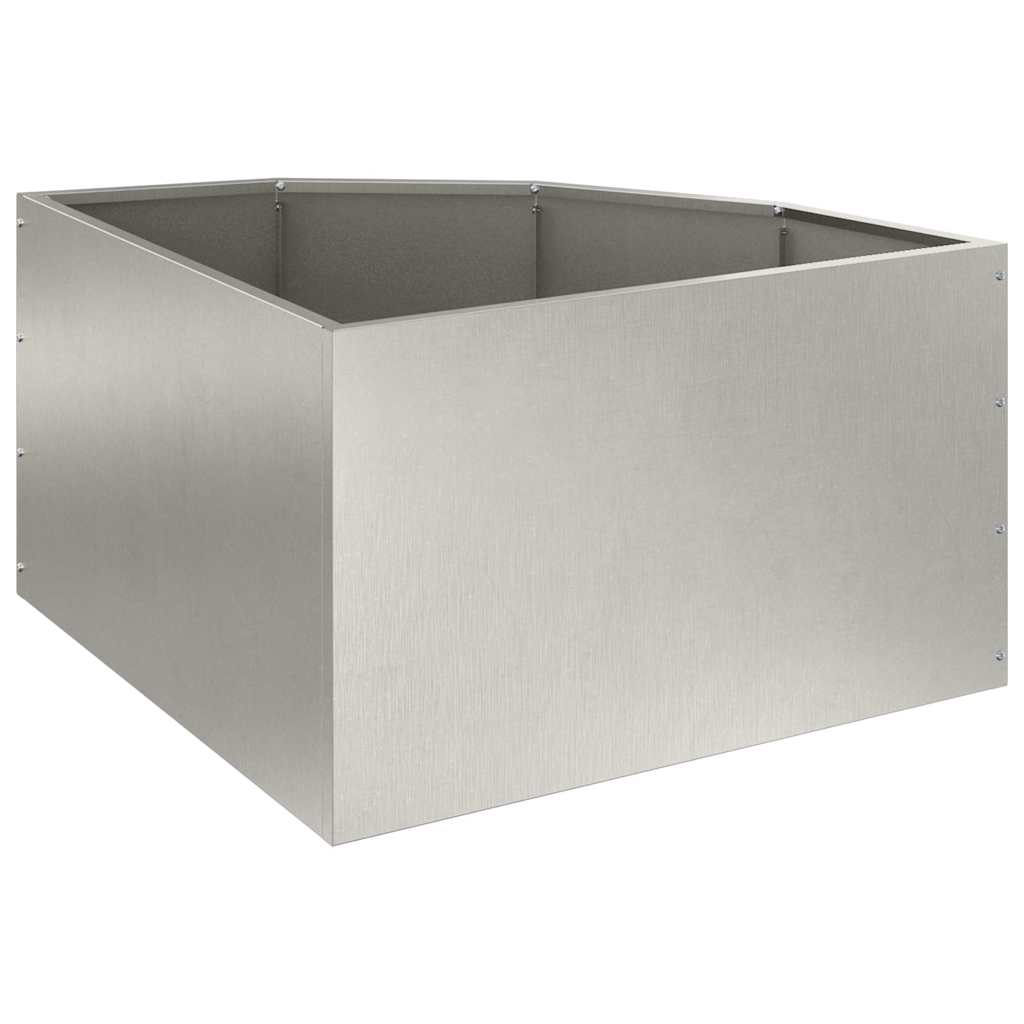 Vaso d'angolo Argento 60 x 60 x 35 cm Acciaio inox