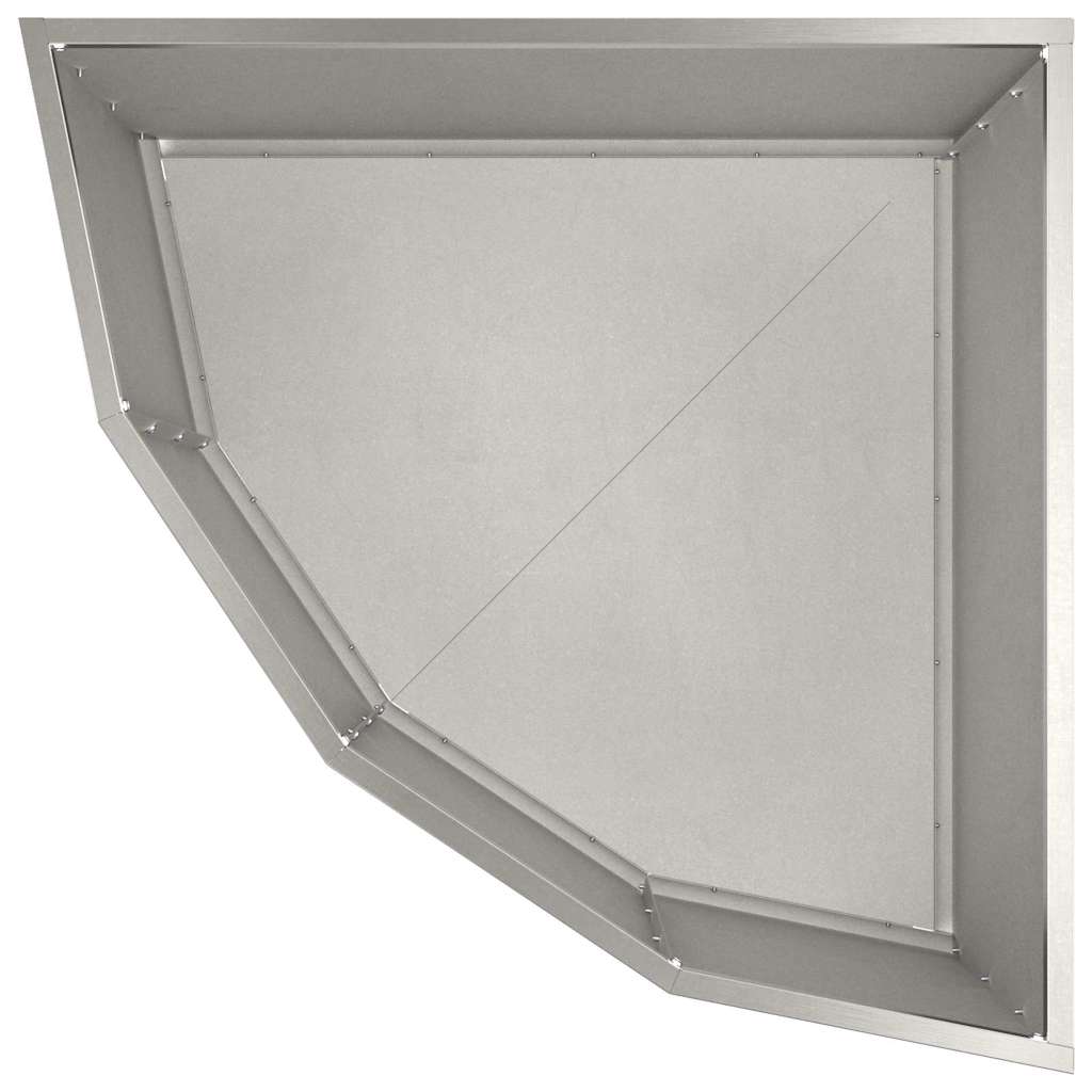 Vaso d'angolo Argento 60 x 60 x 35 cm Acciaio inox