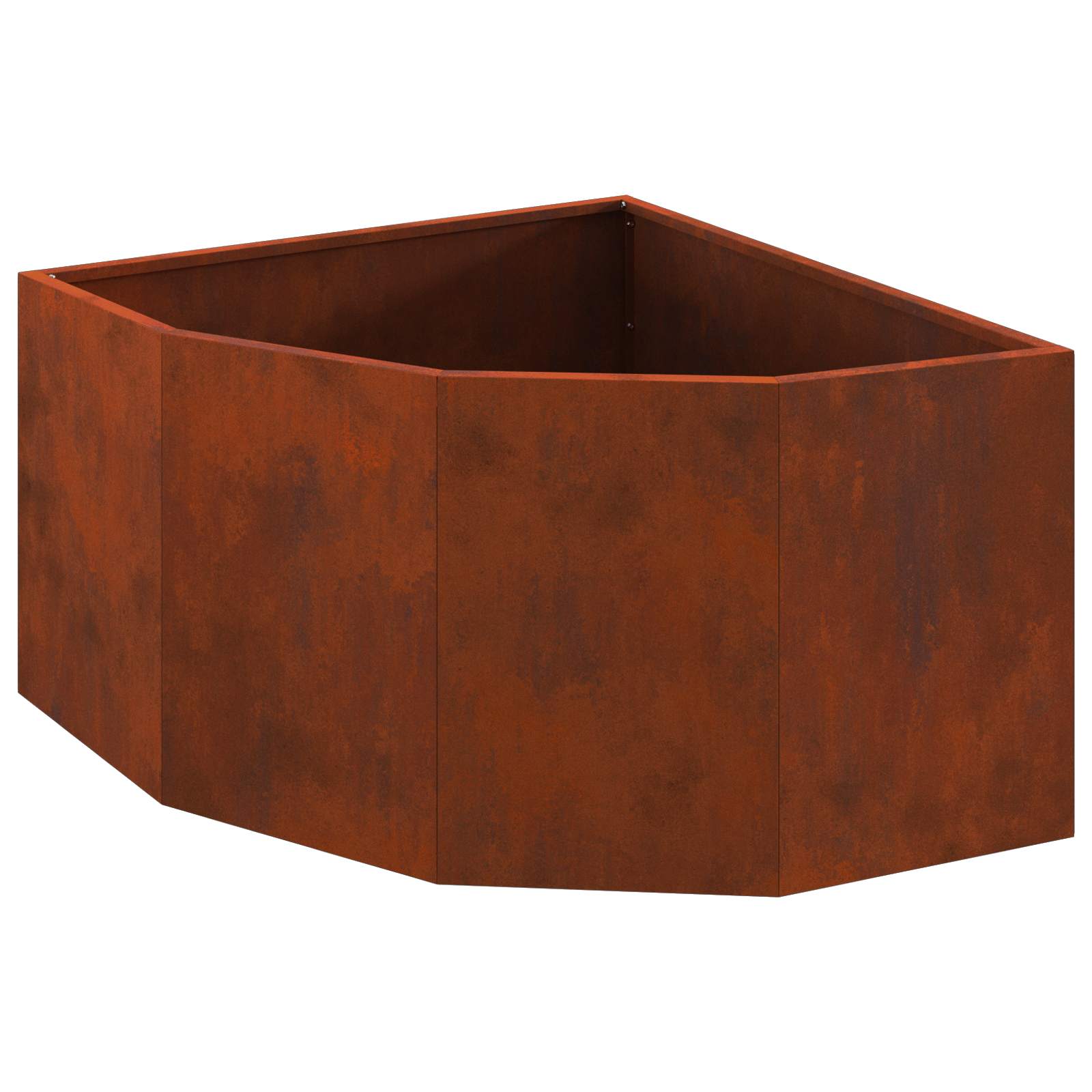 Vaso d'angolo Ruggine 60 x 60 x 35 cm acciaio corten