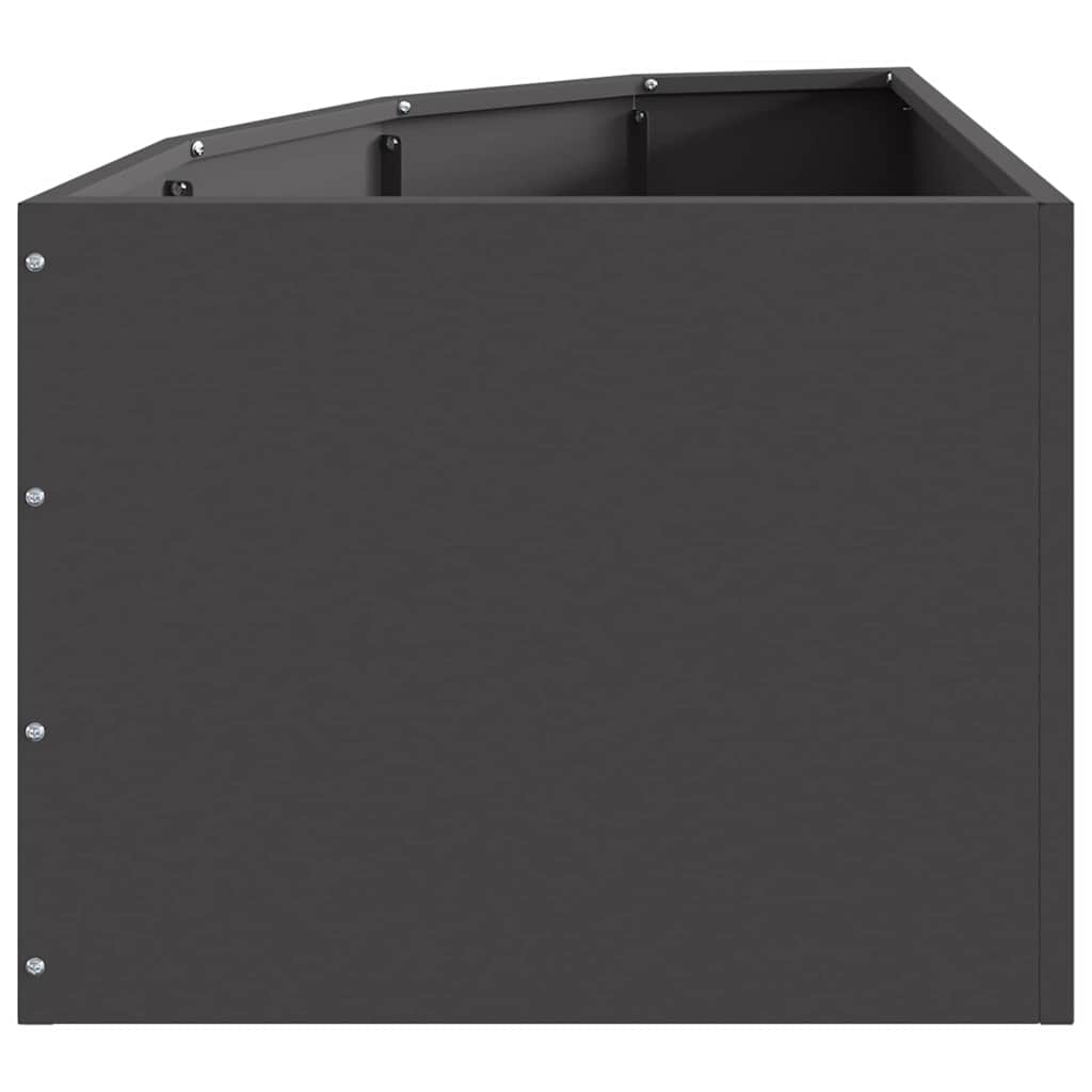 Vaso d'angolo Nero 45 x 45 x 35 cm Acciaio