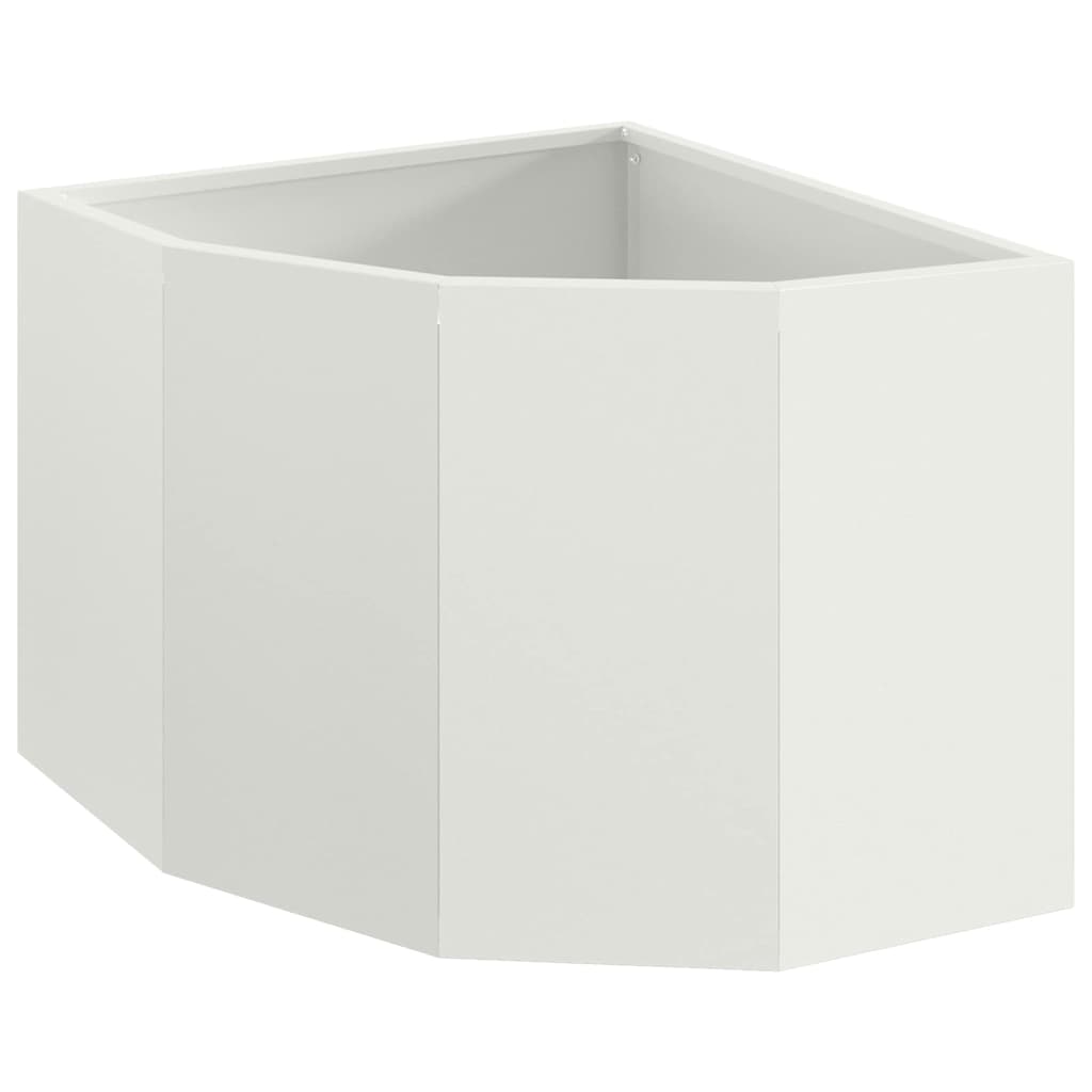 Vaso d'angolo Bianco 45 x 45 x 35 cm Acciaio