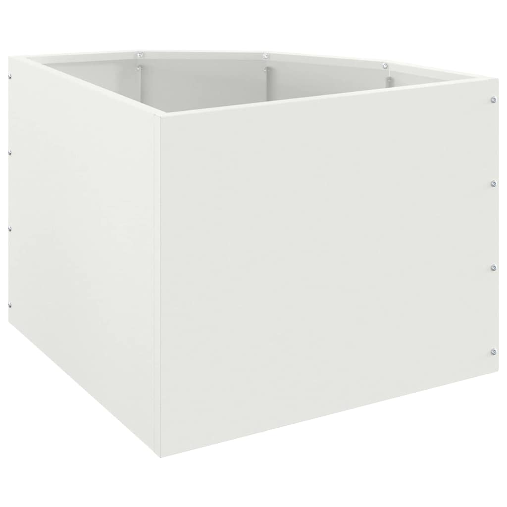 Vaso d'angolo Bianco 45 x 45 x 35 cm Acciaio