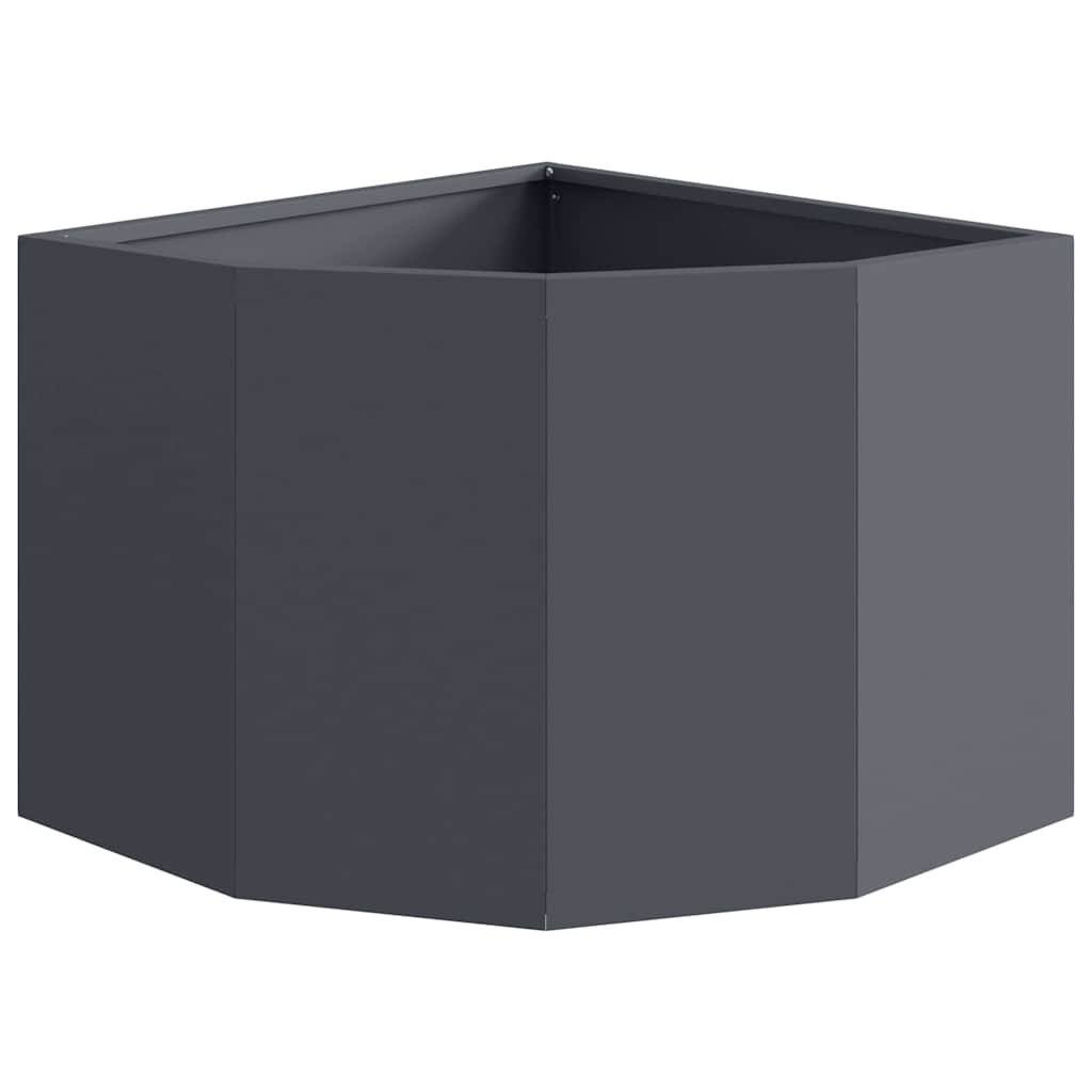 Vaso d'angolo Antracite 45 x 45 x 35 cm Acciaio
