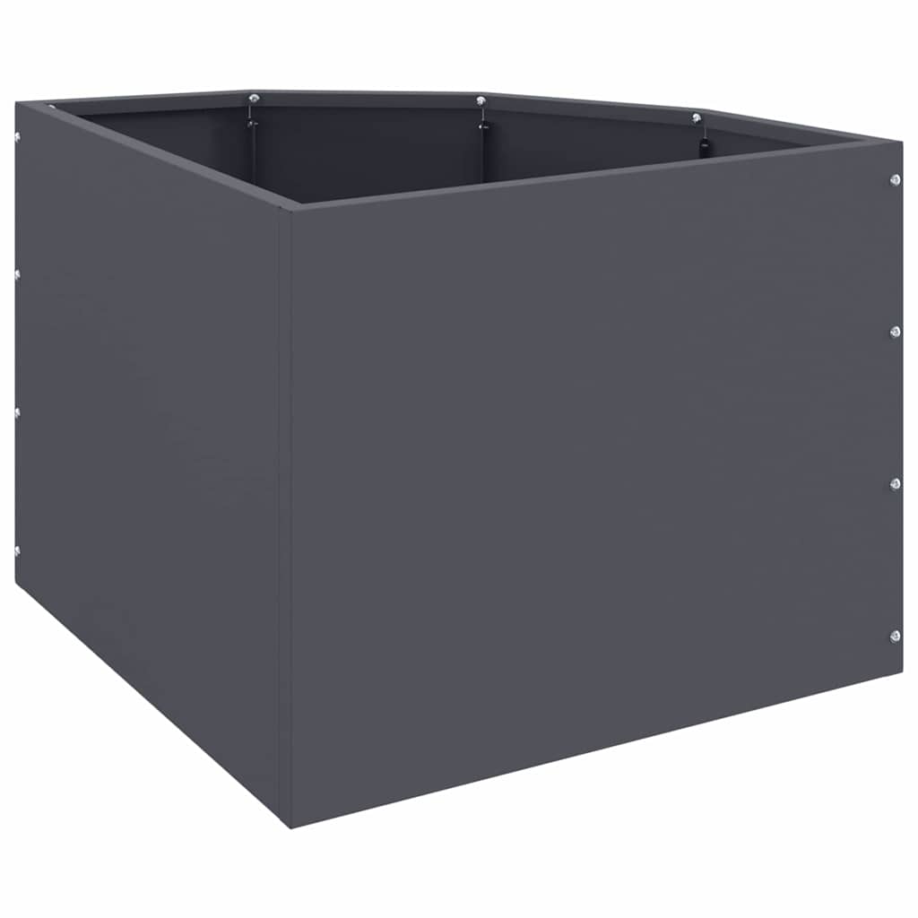 Vaso d'angolo Antracite 45 x 45 x 35 cm Acciaio