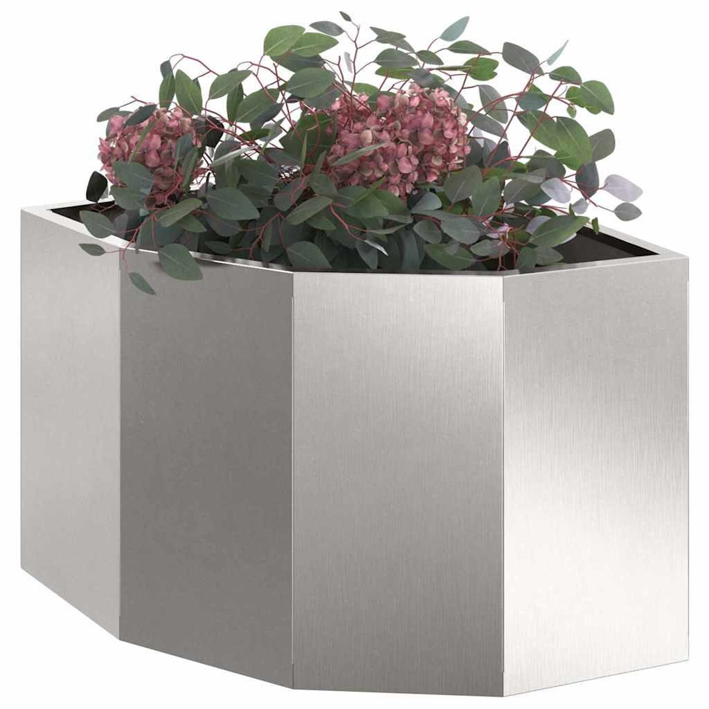 Vaso d'angolo Argento 45 x 45 x 35 cm Acciaio inox