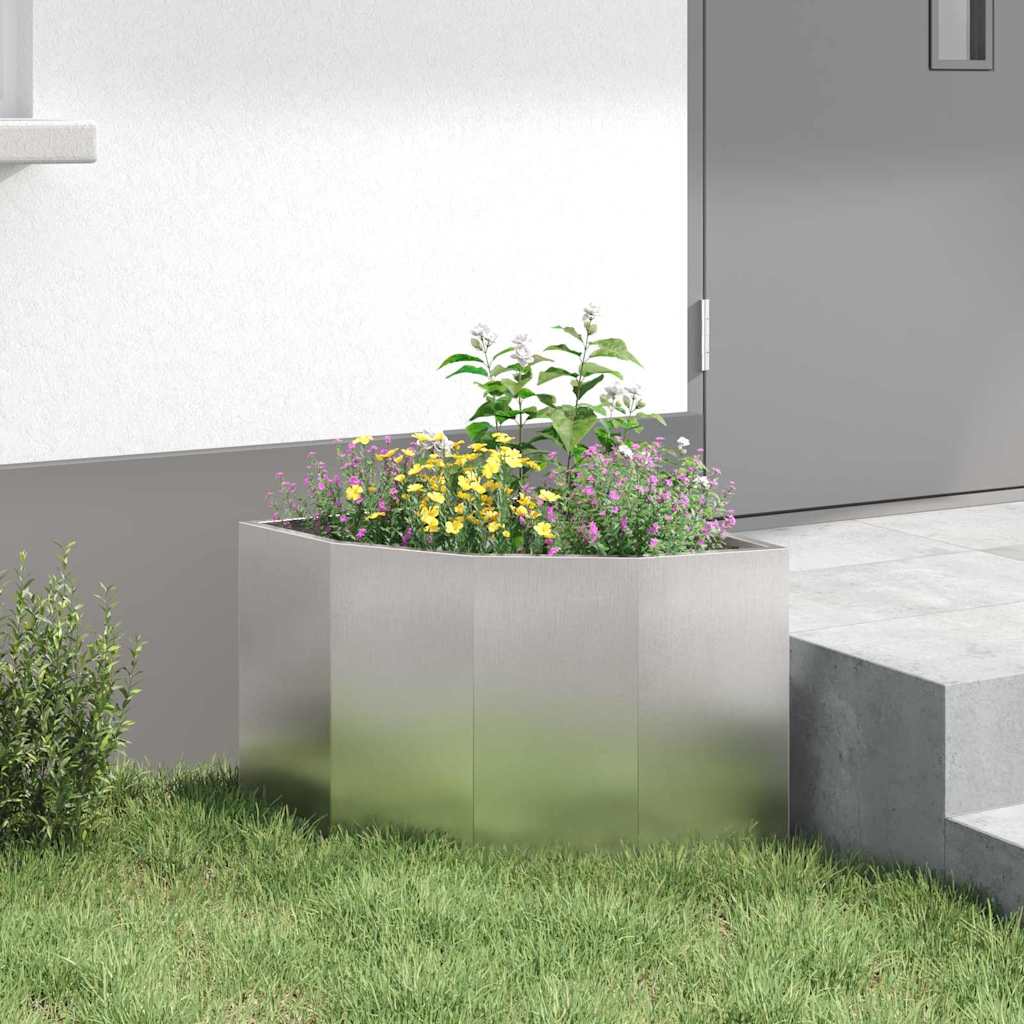Vaso d'angolo Argento 45 x 45 x 35 cm Acciaio inox