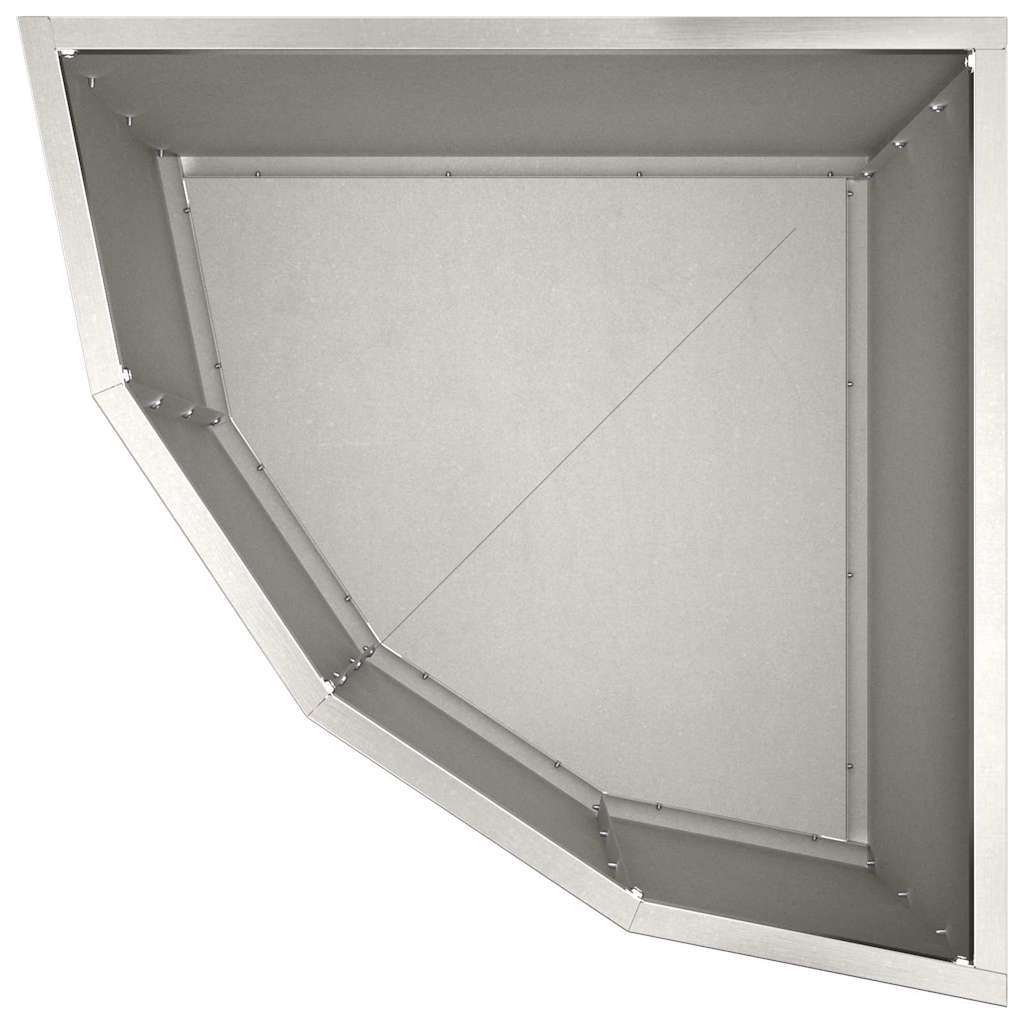 Vaso d'angolo Argento 45 x 45 x 35 cm Acciaio inox
