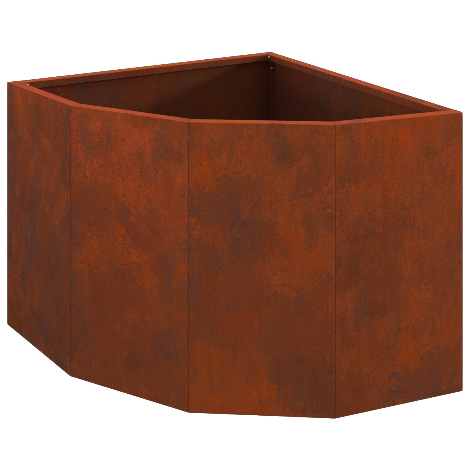 Vaso d'angolo Ruggine 45 x 45 x 35 cm acciaio corten