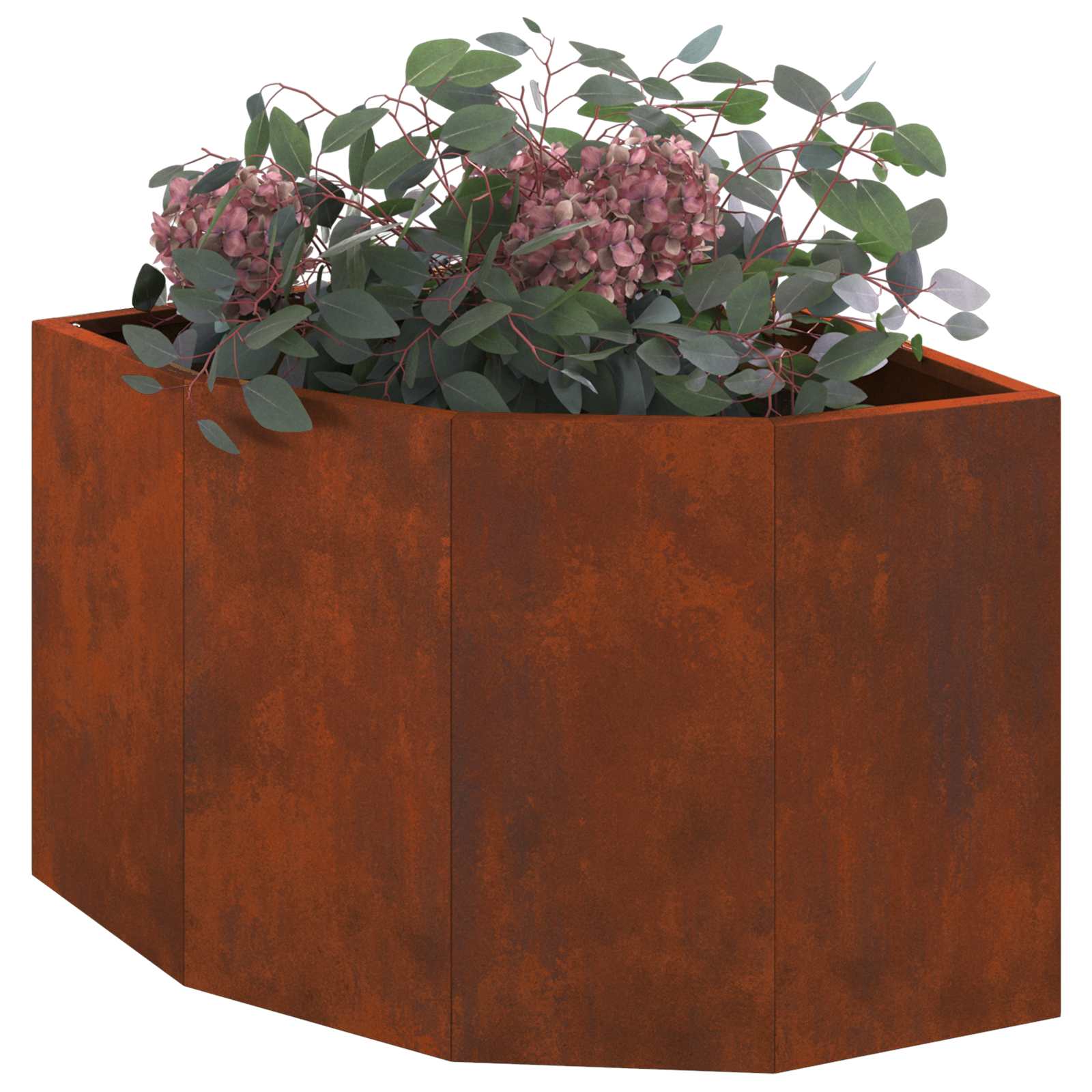 Vaso d'angolo Ruggine 45 x 45 x 35 cm acciaio corten