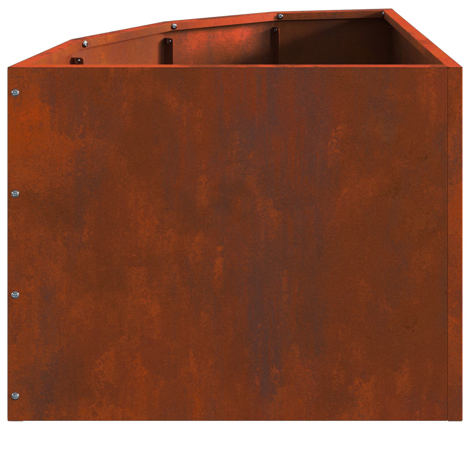 Vaso d'angolo Ruggine 45 x 45 x 35 cm acciaio corten