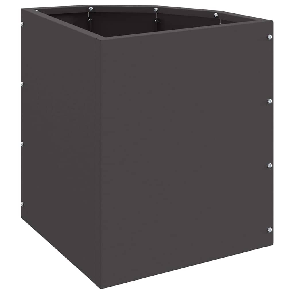 Vaso d'angolo Nero 30 x 30 x 35 cm Acciaio