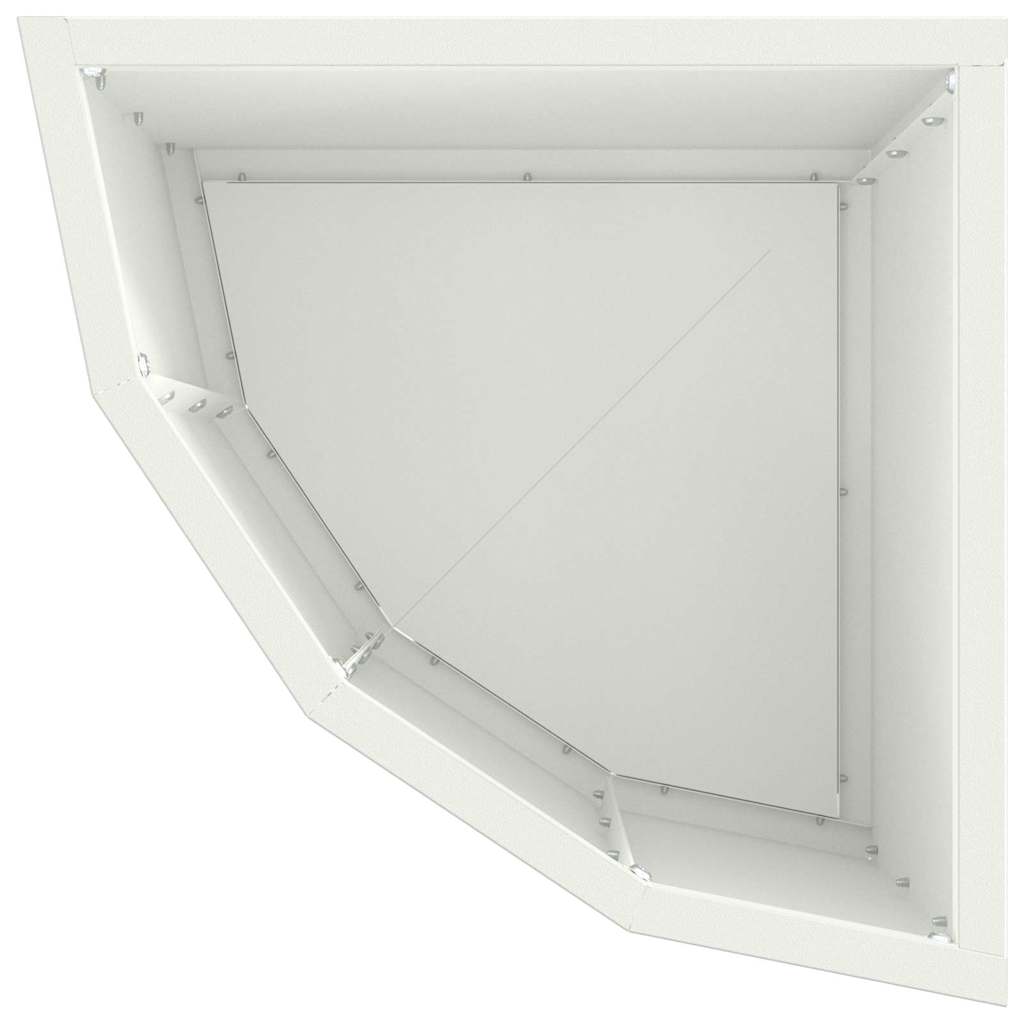 Vaso d'angolo Bianco 30 x 30 x 35 cm Acciaio