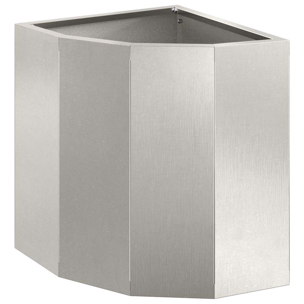 Vaso d'angolo Argento 30 x 30 x 35 cm Acciaio inox