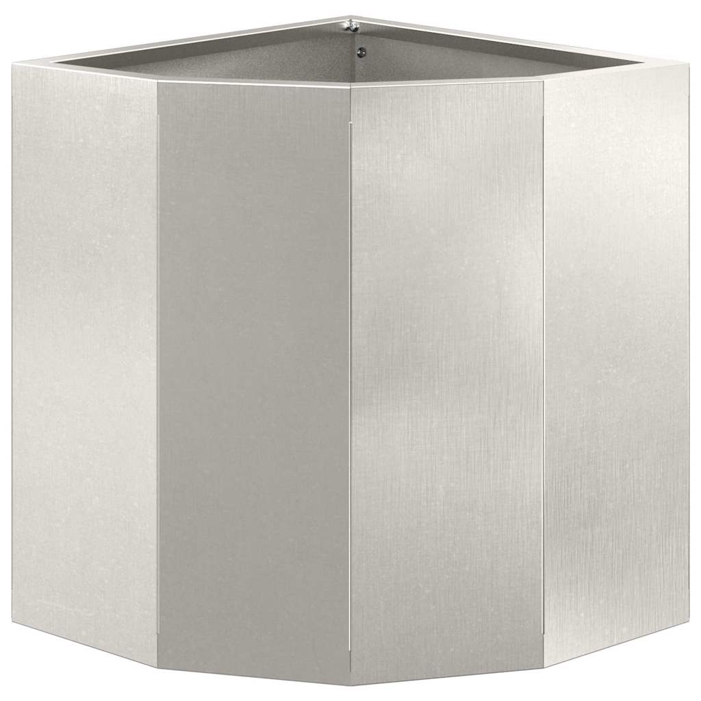 Vaso d'angolo Argento 30 x 30 x 35 cm Acciaio inox