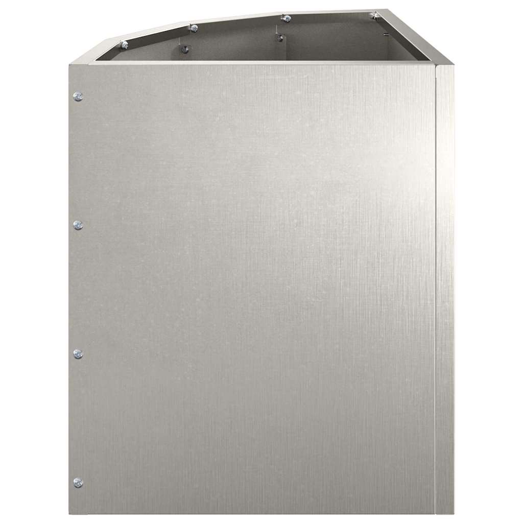 Vaso d'angolo Argento 30 x 30 x 35 cm Acciaio inox