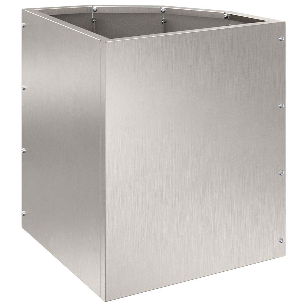 Vaso d'angolo Argento 30 x 30 x 35 cm Acciaio inox