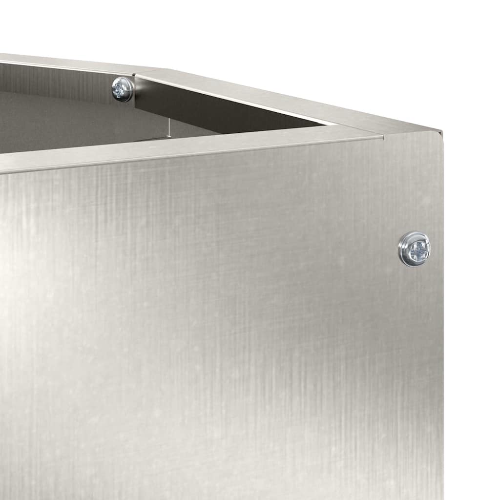 Vaso d'angolo Argento 30 x 30 x 35 cm Acciaio inox