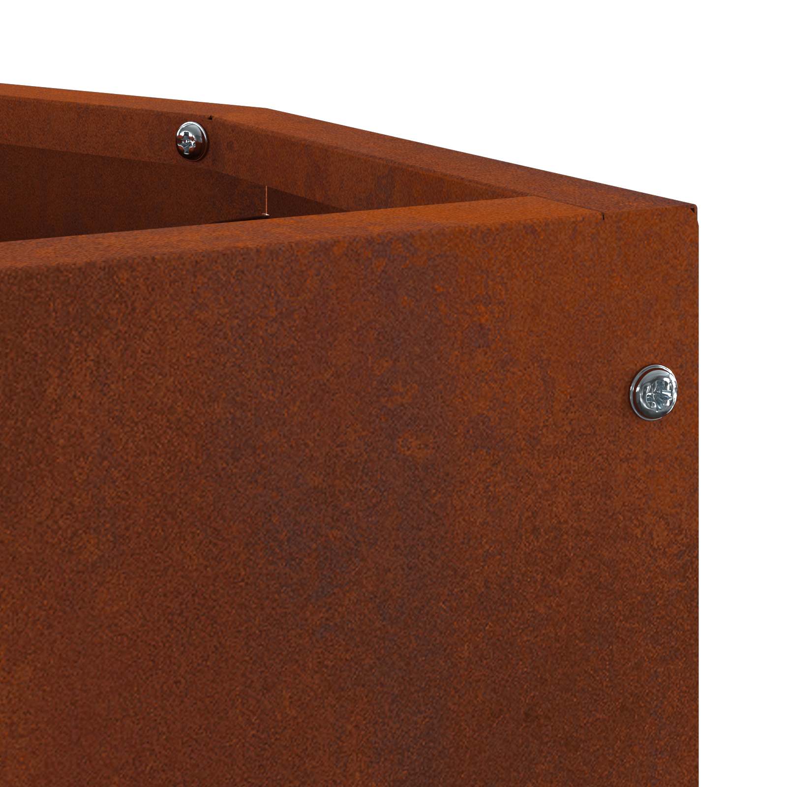 Vaso d'angolo Ruggine 30 x 30 x 35 cm acciaio corten