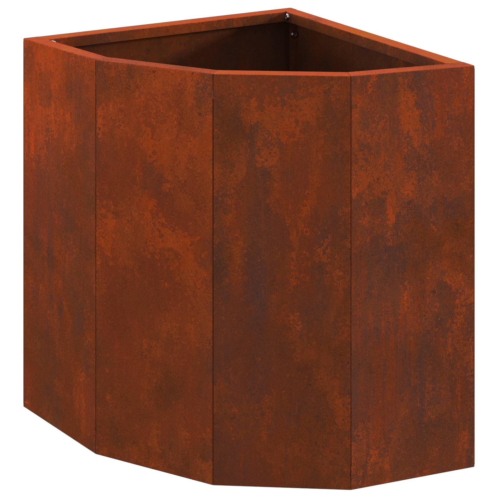Vaso d'angolo Ruggine 30 x 30 x 35 cm acciaio corten