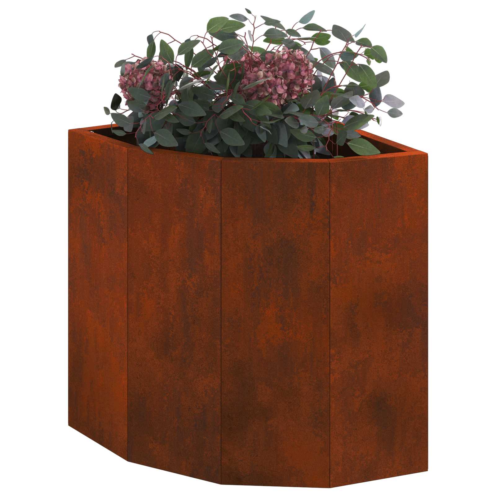 Vaso d'angolo Ruggine 30 x 30 x 35 cm acciaio corten
