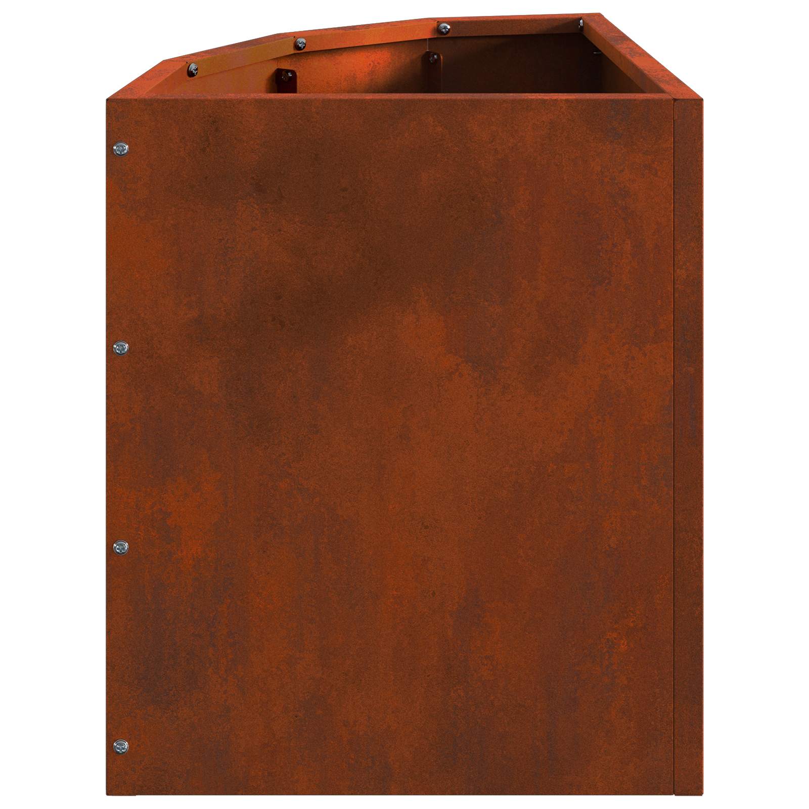 Vaso d'angolo Ruggine 30 x 30 x 35 cm acciaio corten