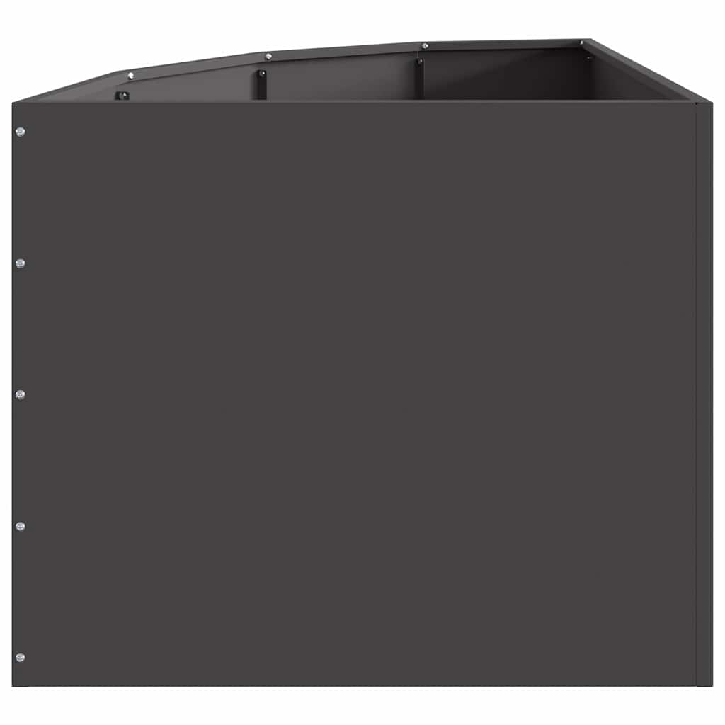 Vaso d'angolo Nero 60 x 60 x 50 cm Acciaio