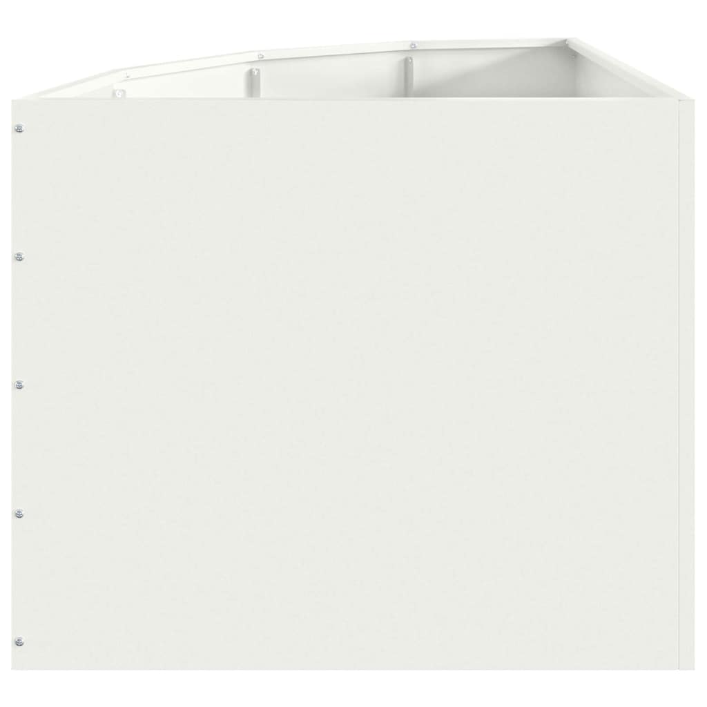 Vaso d'angolo Bianco 60 x 60 x 50 cm Acciaio