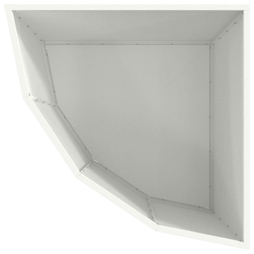 Vaso d'angolo Bianco 60 x 60 x 50 cm Acciaio