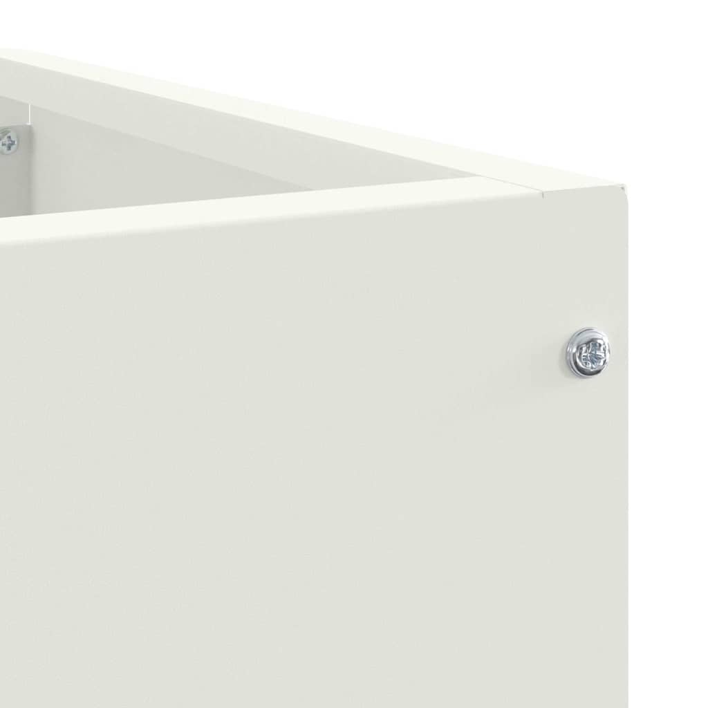 Vaso d'angolo Bianco 60 x 60 x 50 cm Acciaio