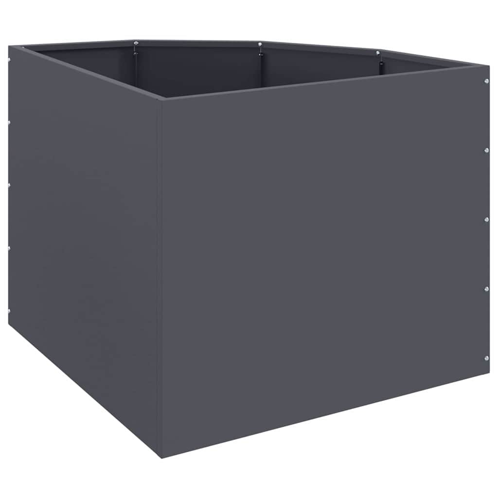 Vaso d'angolo Antracite 60 x 60 x 50 cm Acciaio