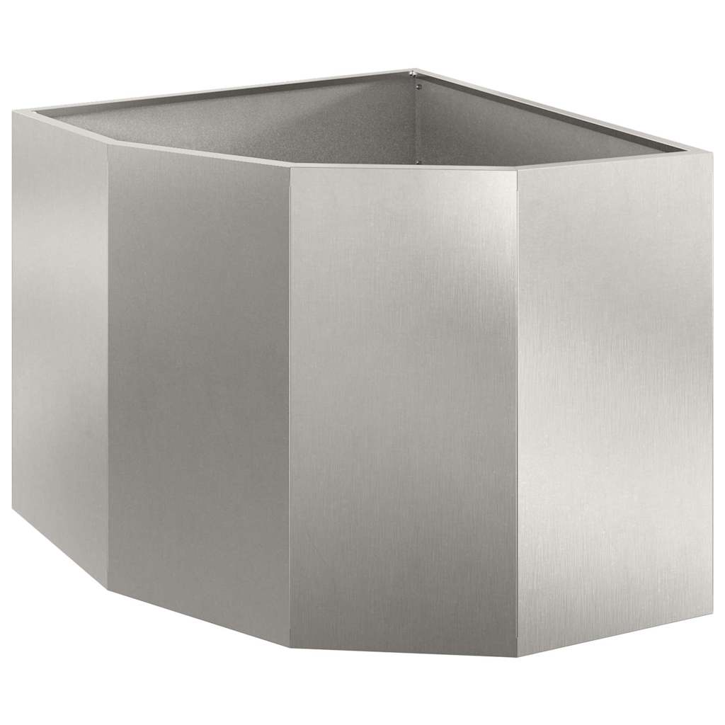 Vaso d'angolo Argento 60 x 60 x 50 cm Acciaio inox
