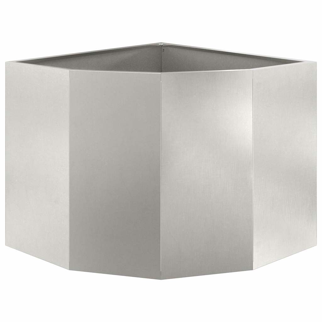 Vaso d'angolo Argento 60 x 60 x 50 cm Acciaio inox