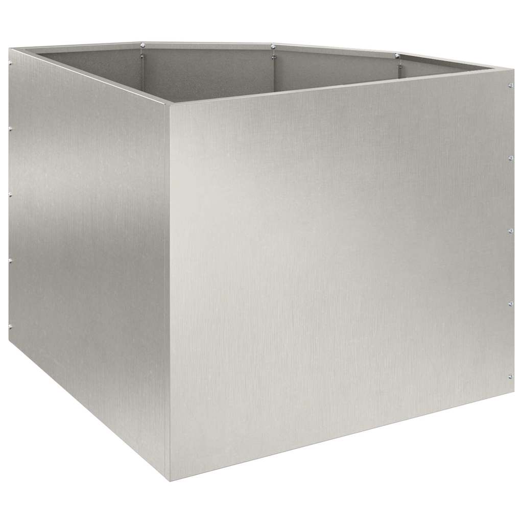 Vaso d'angolo Argento 60 x 60 x 50 cm Acciaio inox