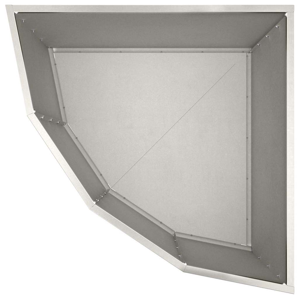 Vaso d'angolo Argento 60 x 60 x 50 cm Acciaio inox