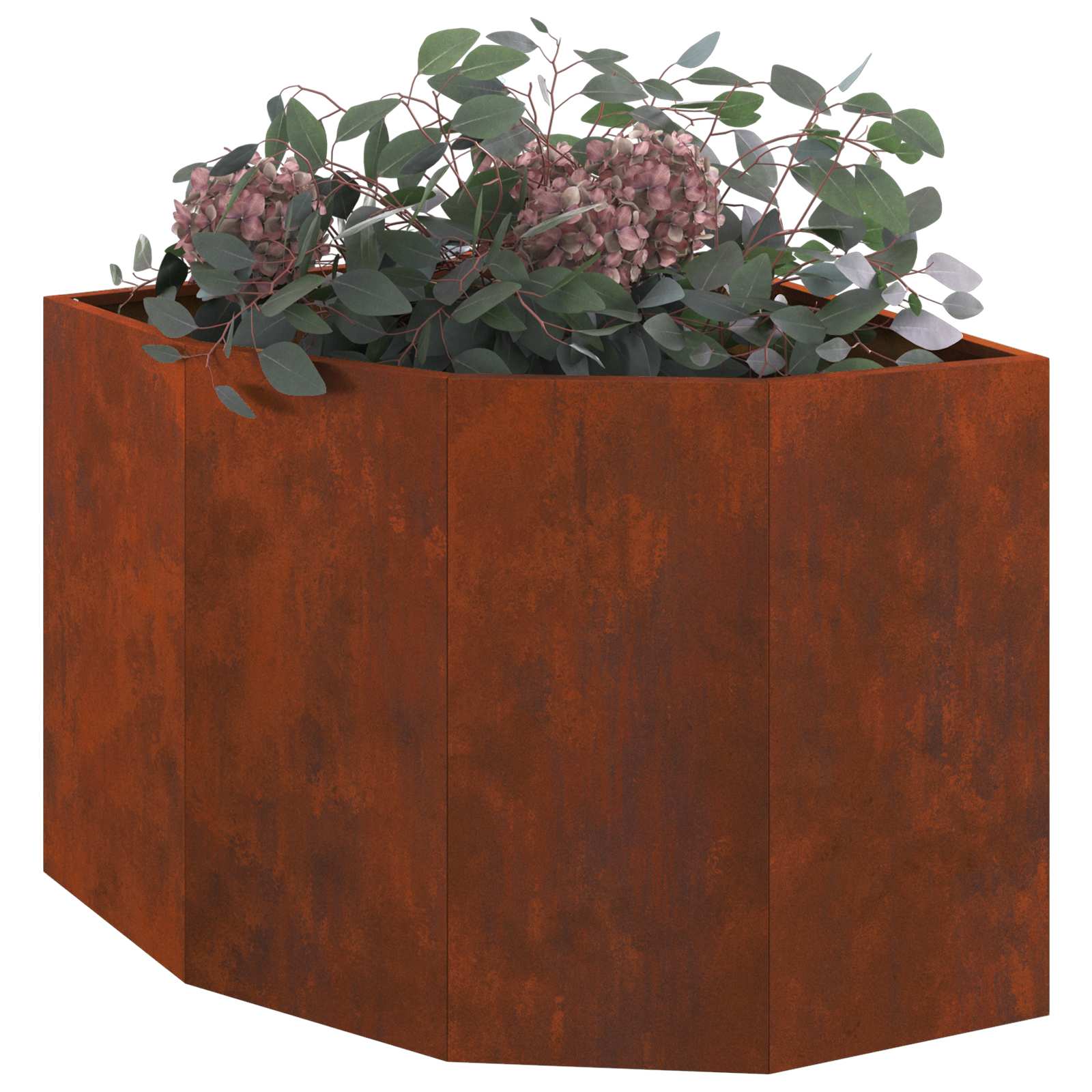 Vaso d'angolo Ruggine 60 x 60 x 50 cm acciaio corten