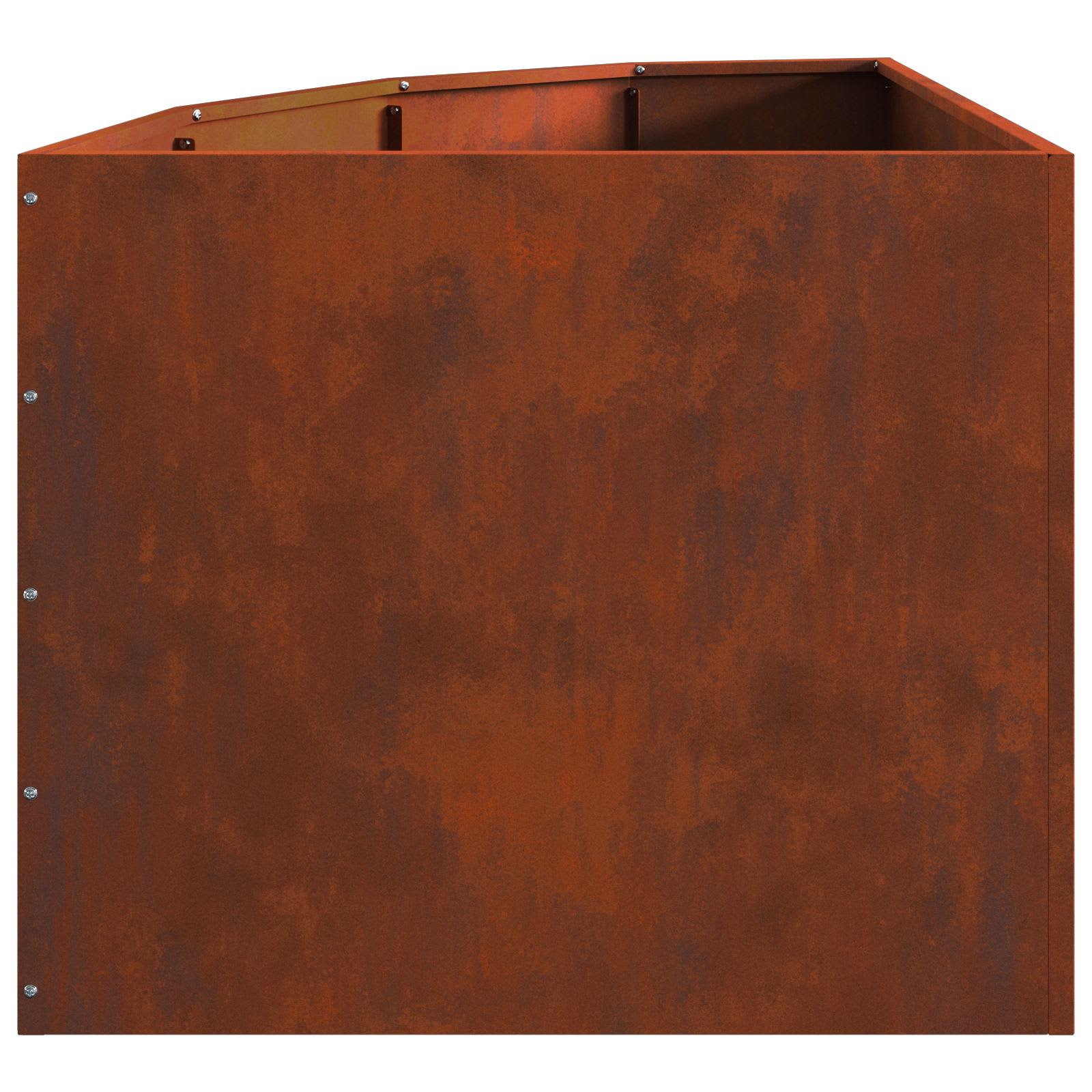 Vaso d'angolo Ruggine 60 x 60 x 50 cm acciaio corten