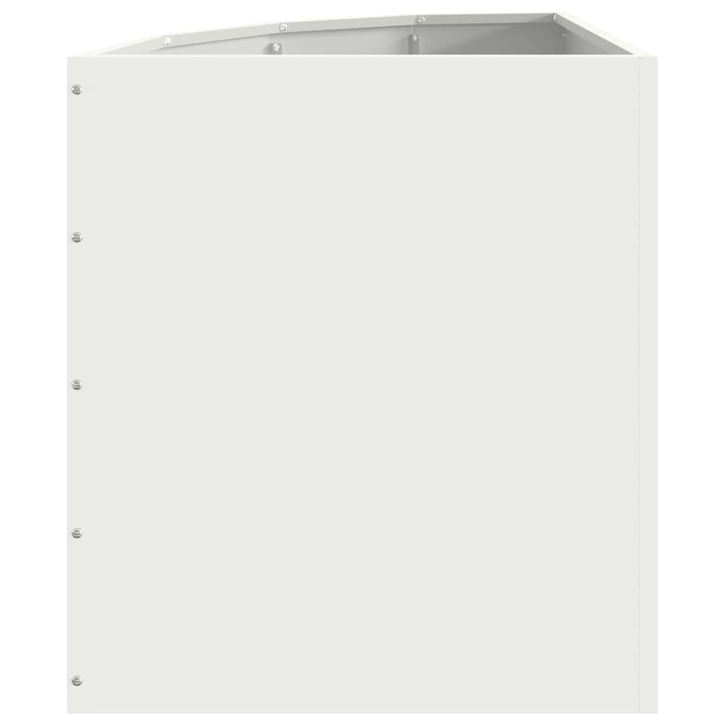 Vaso d'angolo Bianco 45 x 45 x 50 cm Acciaio
