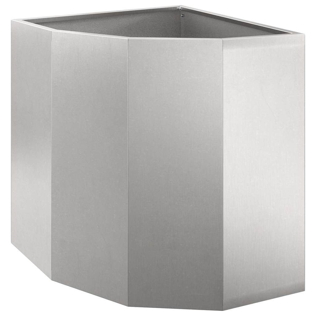 Vaso d'angolo Argento 45 x 45 x 50 cm Acciaio inox