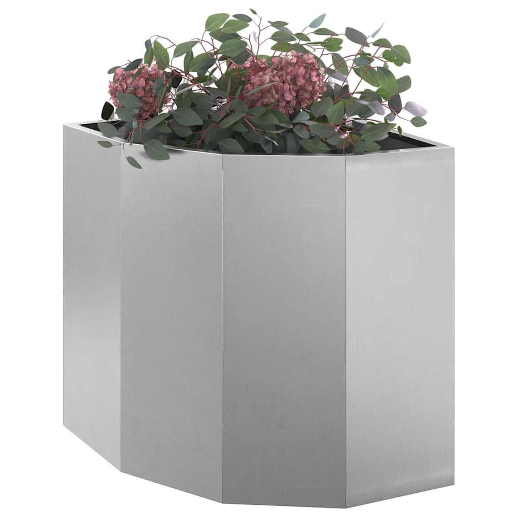 Vaso d'angolo Argento 45 x 45 x 50 cm Acciaio inox
