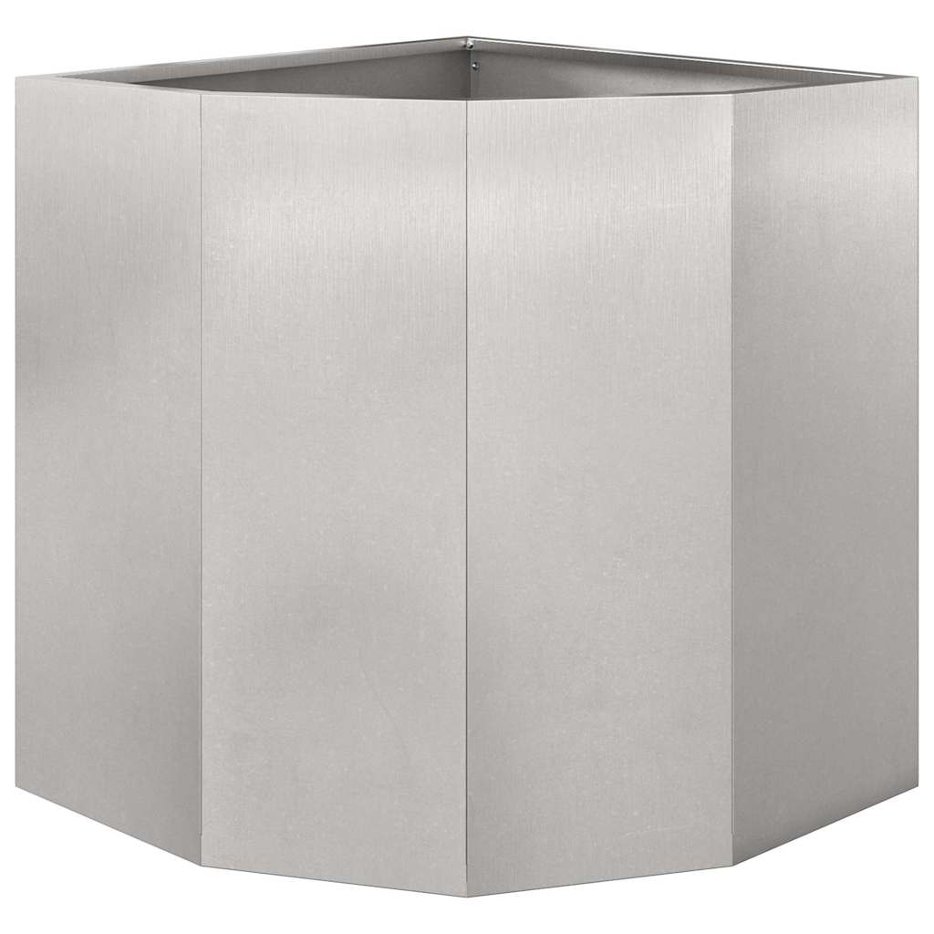 Vaso d'angolo Argento 45 x 45 x 50 cm Acciaio inox