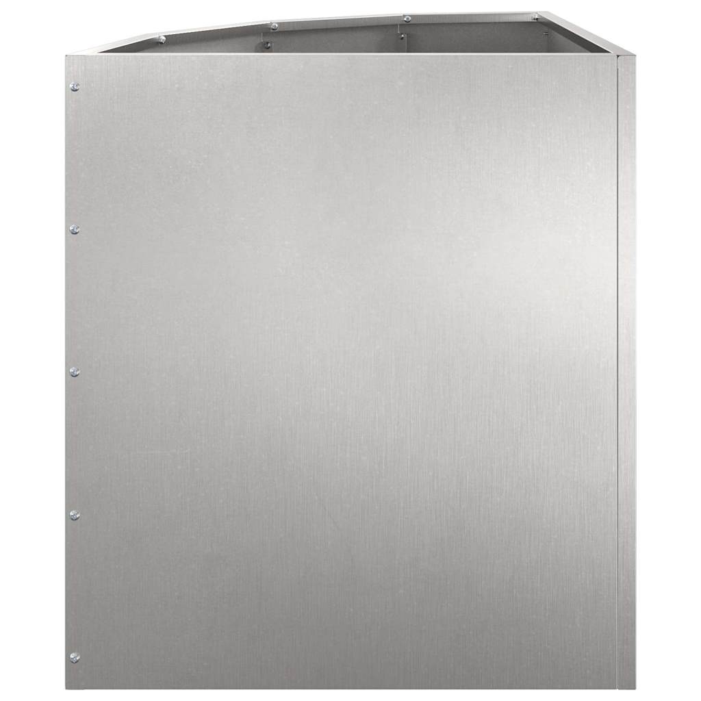 Vaso d'angolo Argento 45 x 45 x 50 cm Acciaio inox