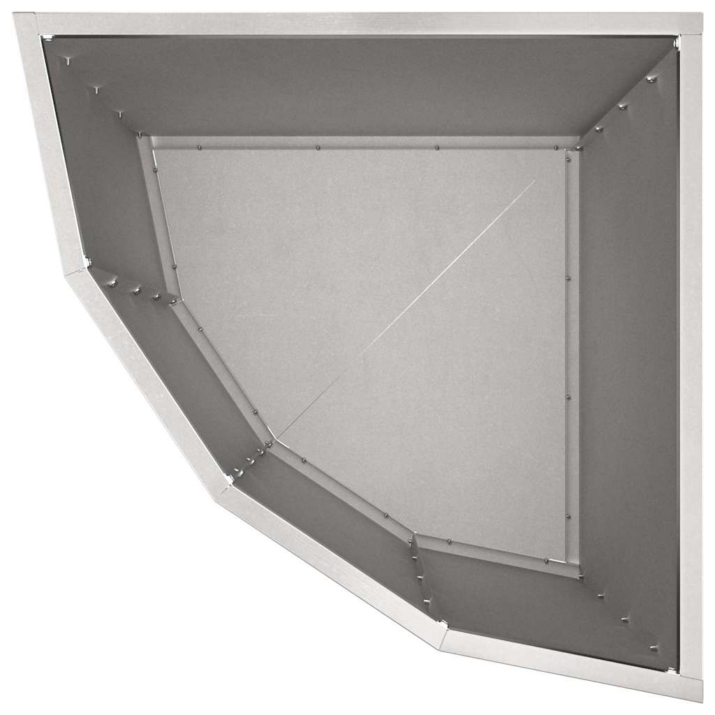 Vaso d'angolo Argento 45 x 45 x 50 cm Acciaio inox
