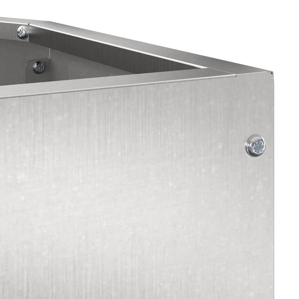 Vaso d'angolo Argento 45 x 45 x 50 cm Acciaio inox