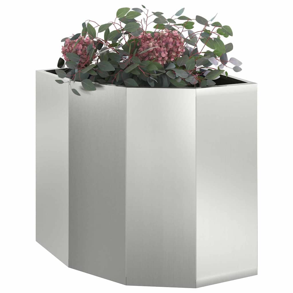 Vaso d'angolo Argento 45 x 45 x 50 cm Acciaio zincato