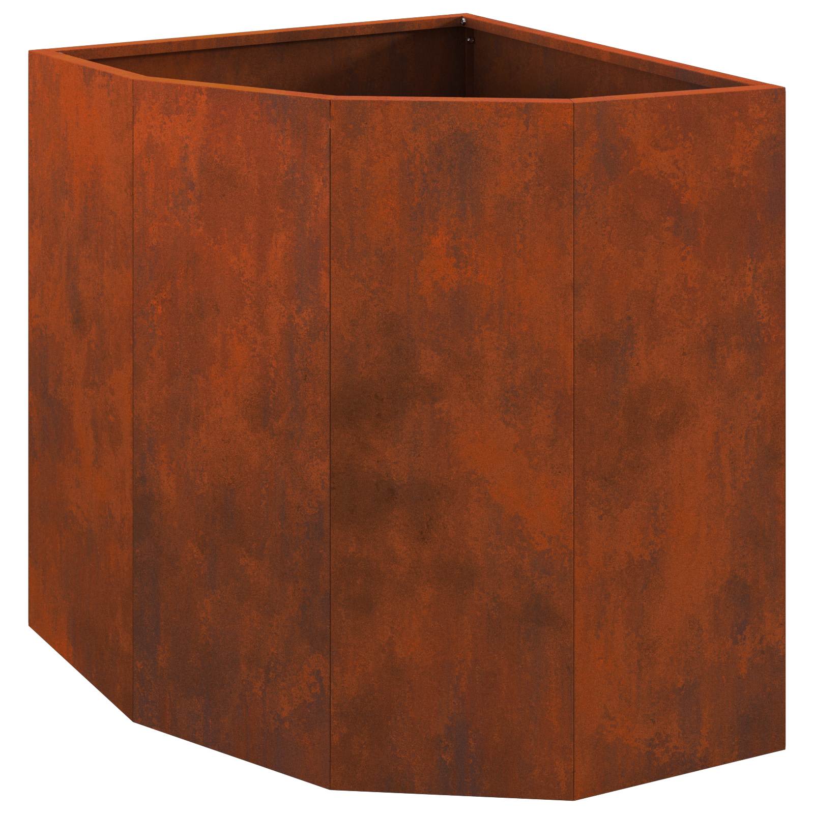Vaso d'angolo Ruggine 45 x 45 x 50 cm acciaio corten