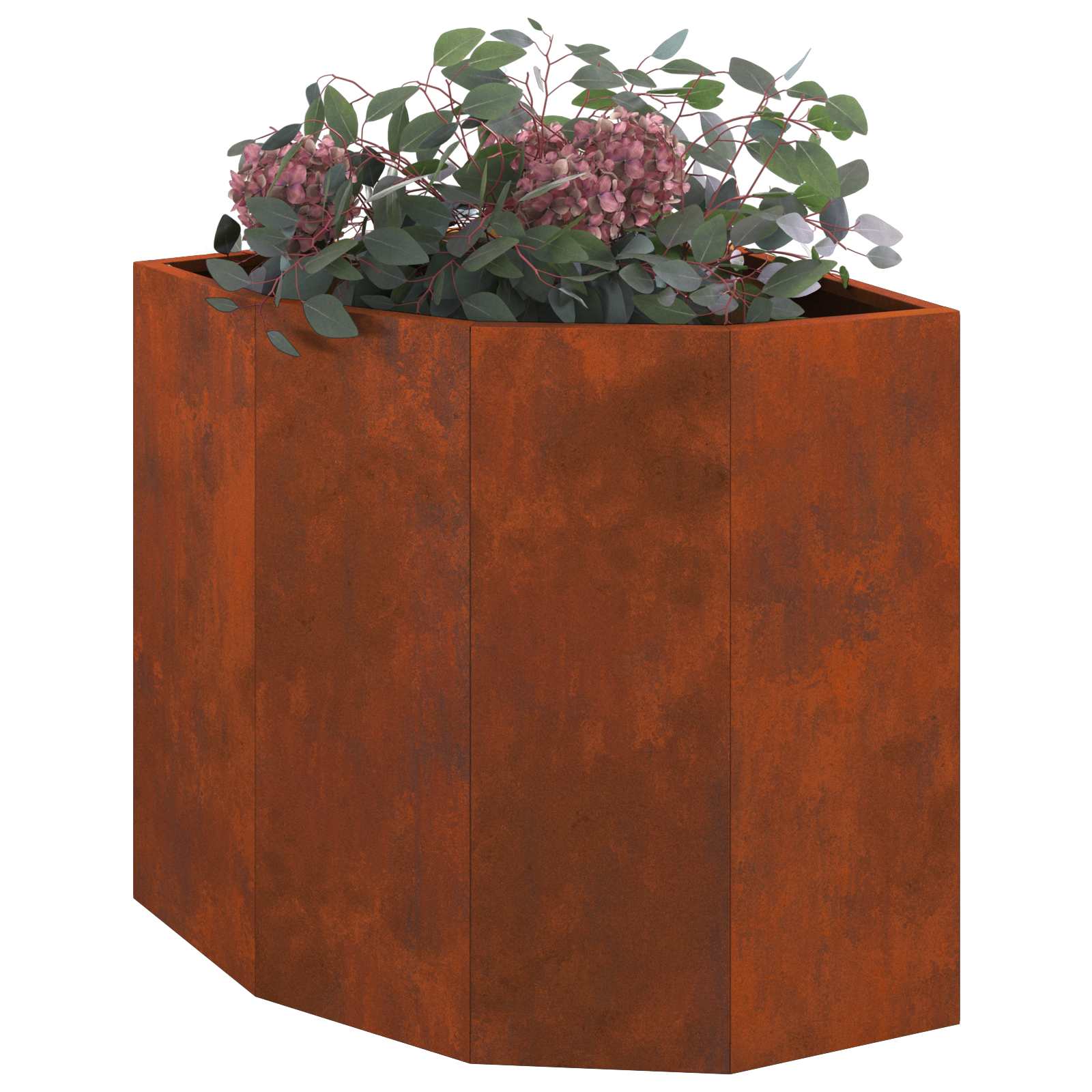Vaso d'angolo Ruggine 45 x 45 x 50 cm acciaio corten