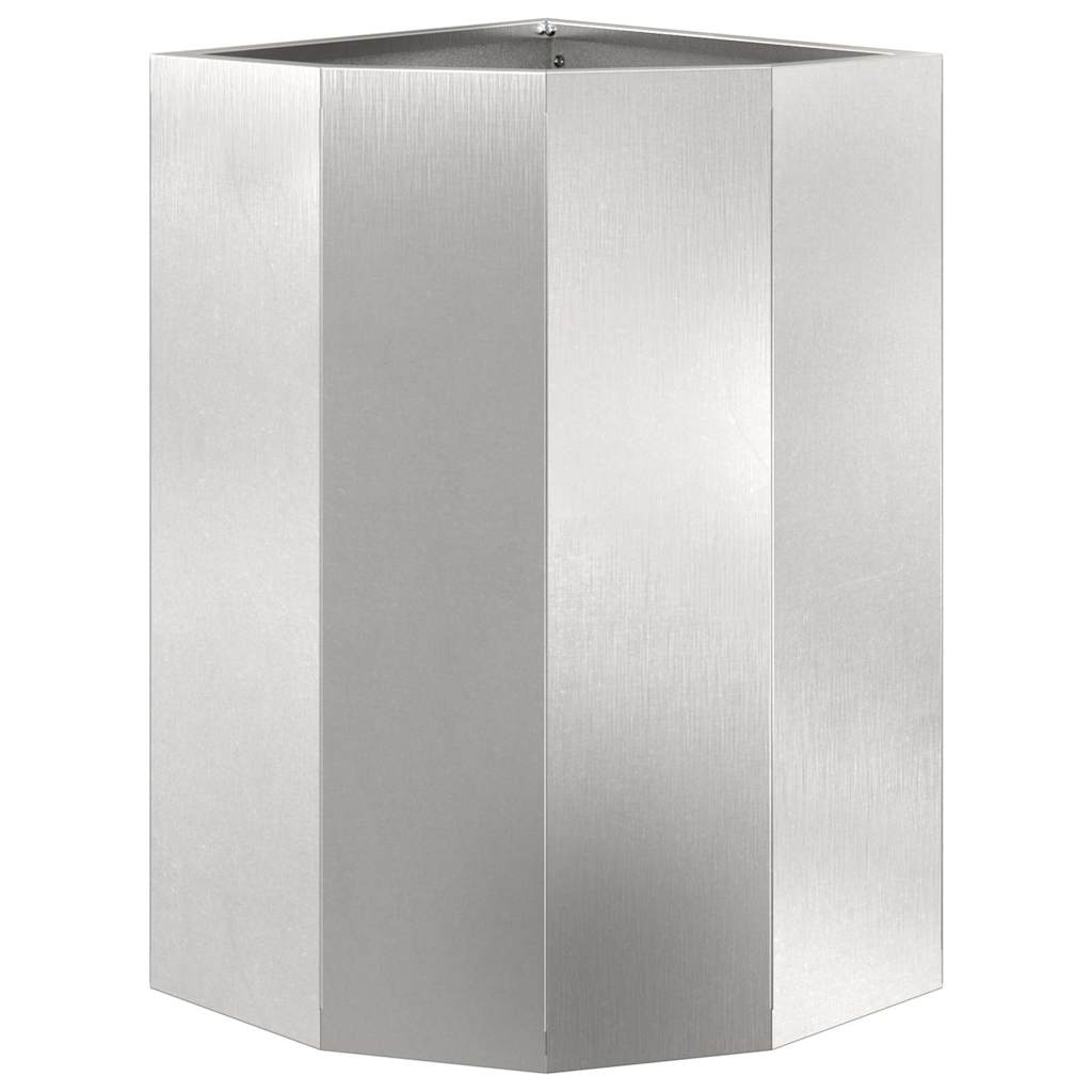 Vaso d'angolo Argento 30 x 30 x 50 cm Acciaio inox